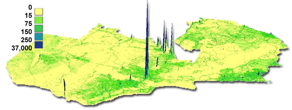 Zambia population density